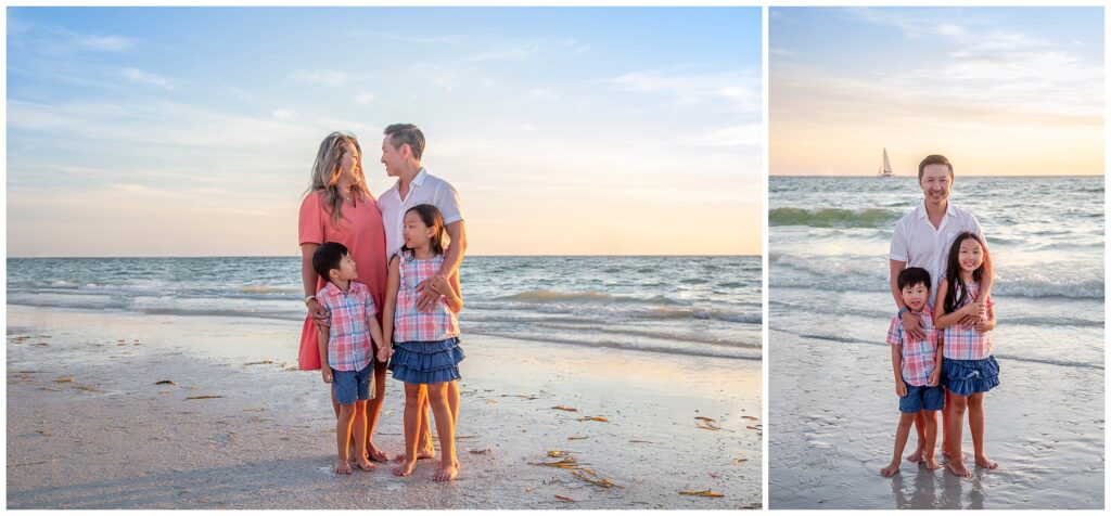 family together on clearwater beach