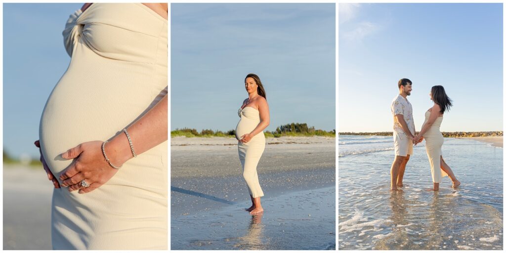 baby bump at the beach