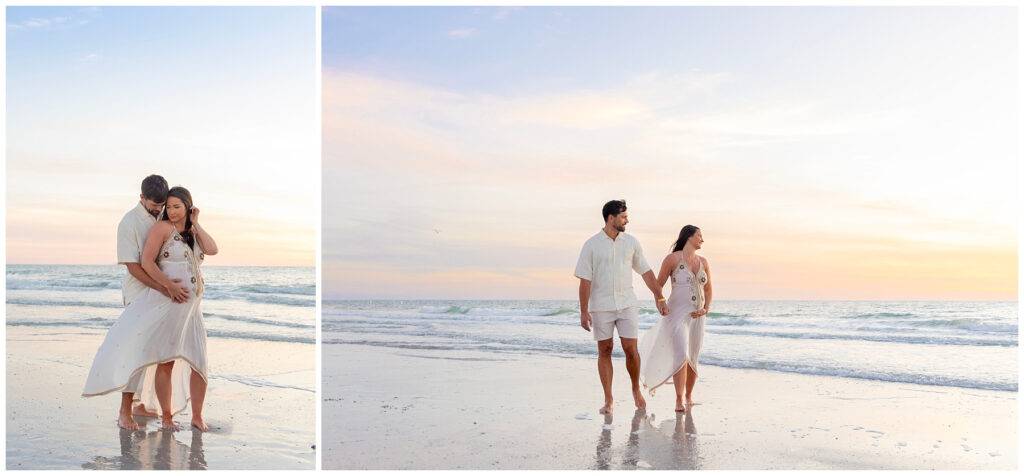 couple posing for tampa maternity photographer