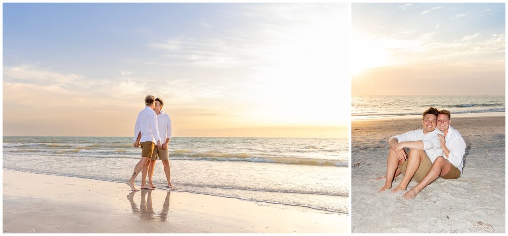 clearwater beach engagement photoshoot