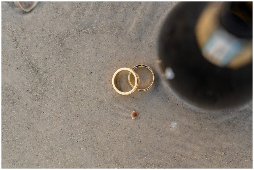 wedding ring in sand